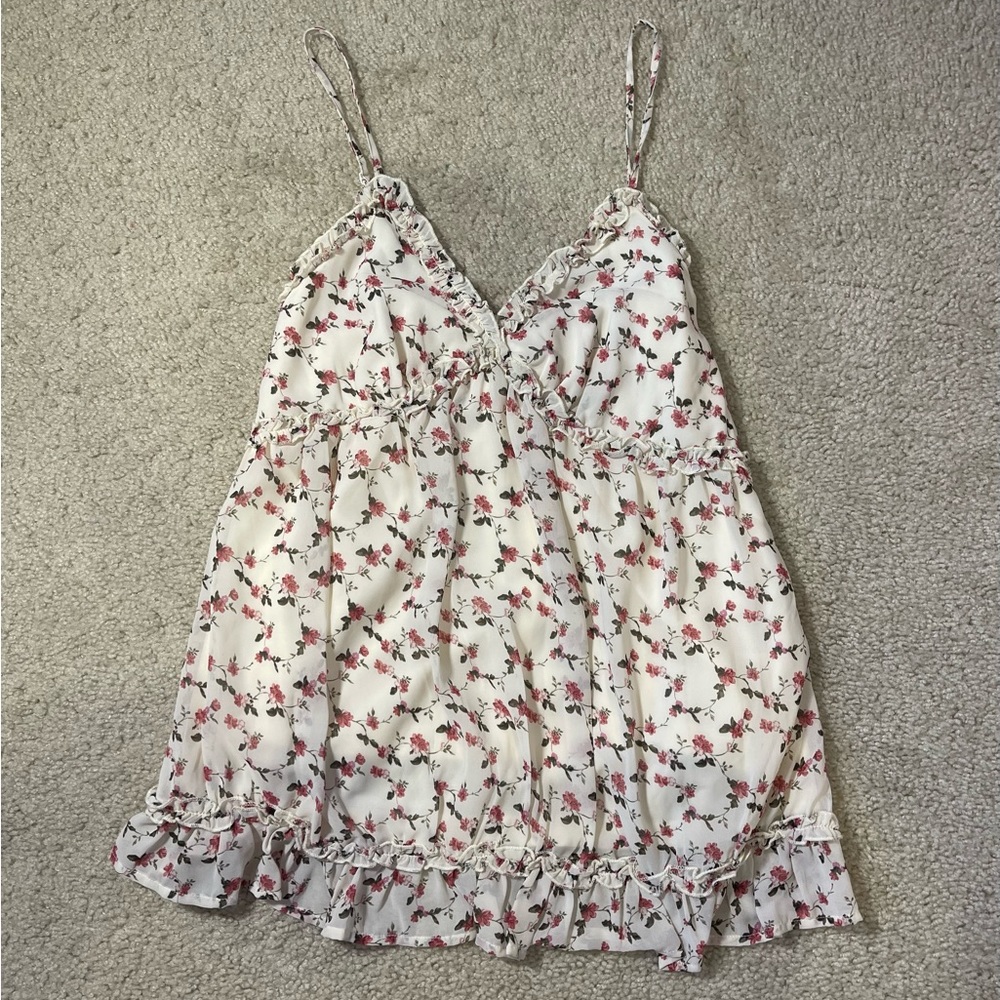 Floral blouse tank top